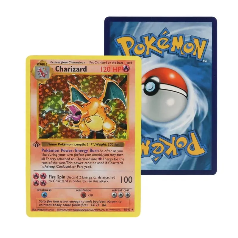Cartão pokémon de primeira geração, 151 peças, 1996, charizard, pikachu, mewtwo, blastoise, brinquedos, versão em inglês, versão francesa