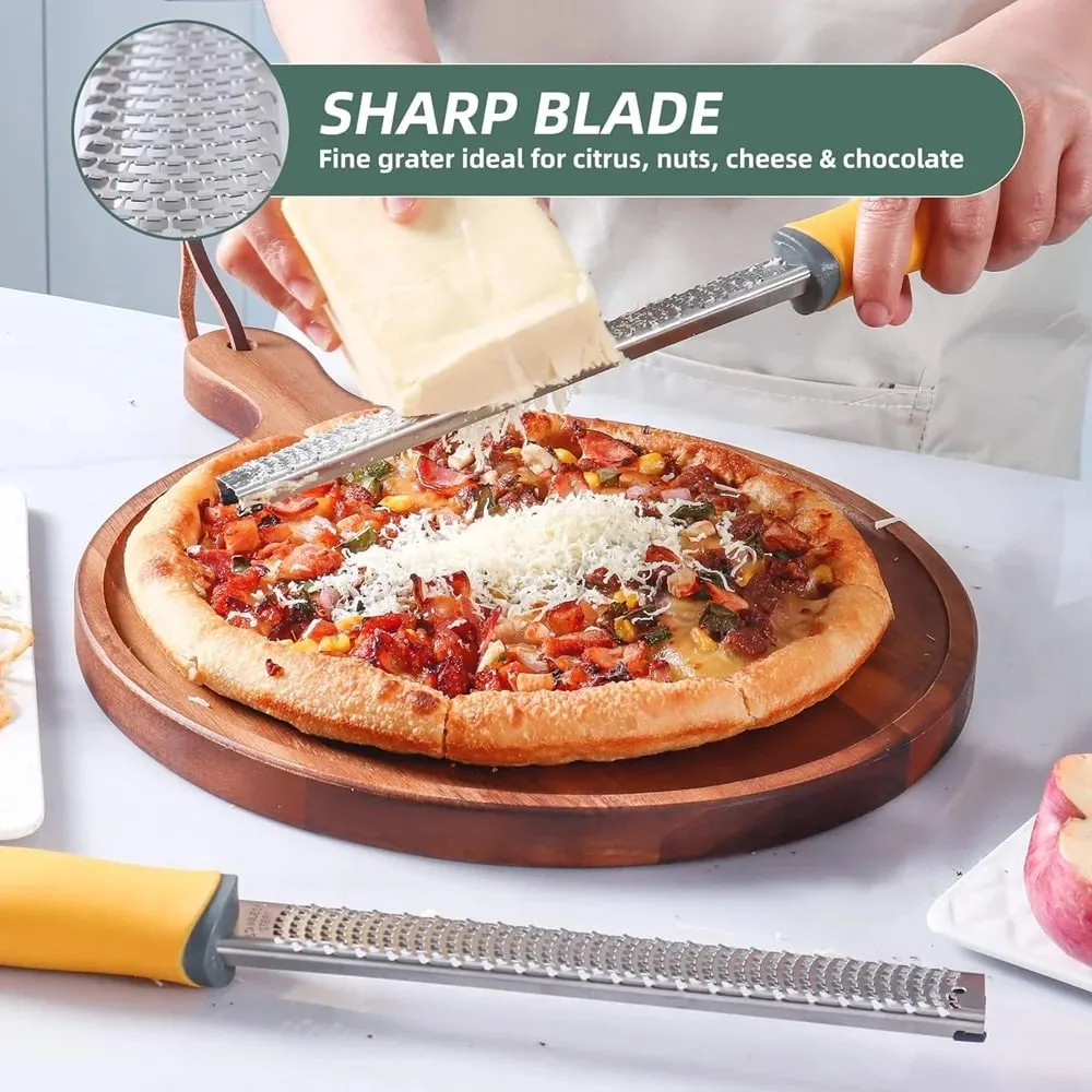 Multifuncional retangular de aço inoxidável ferramenta ralador queijo chocolate limão ralador queijo slicer descascador frutas cozinha gadget