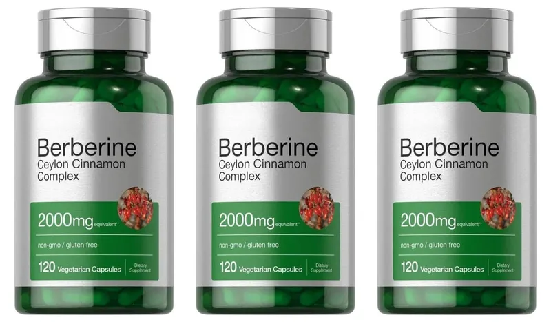 Berberine Ceylon Cinnamon Complex 2000mg Cápsulas vegetarianas Não-OGM Suplemento diário de bem-estar sem glúten para adultos 120 contagens