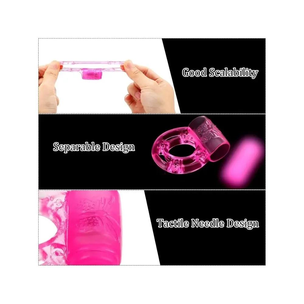 Anel peniano vibratório, anel peniano de silicone com estimulador de clitóris, brinquedos sexuais íntimos para homens, anel vibrador mais forte de longa duração