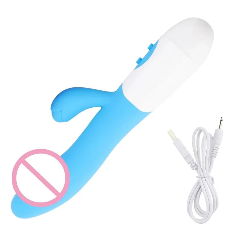Coelho realista vibrador duplo vibrador g-ponto estimulação do clitóris massageador poderoso vibratório vagina masturbador brinquedo sexual feminino