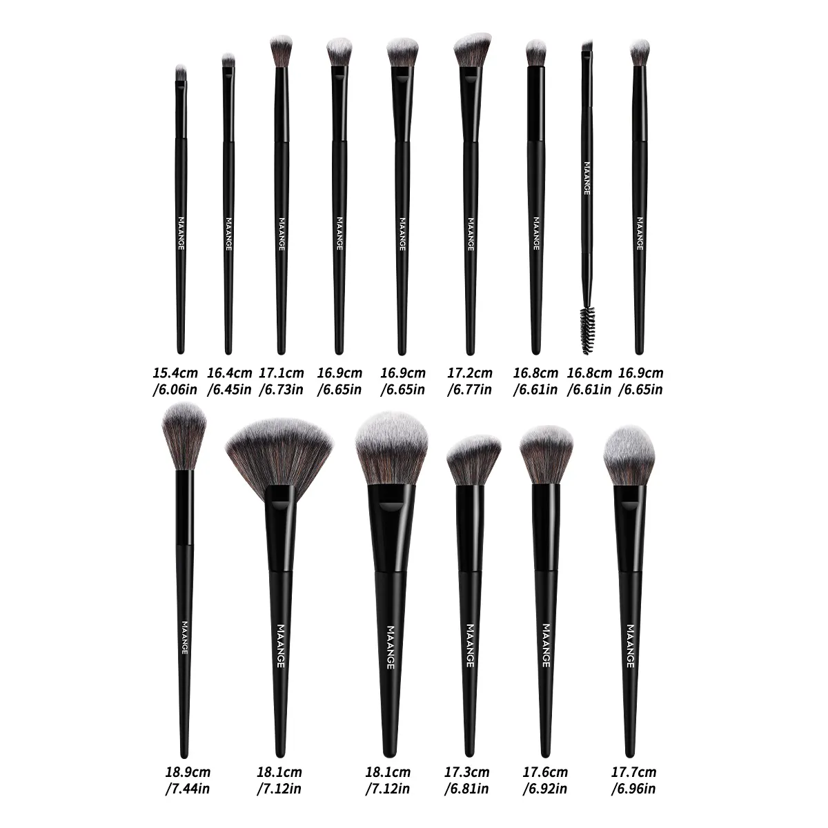 Pincéis de maquiagem 15 peças pincéis de rosto ultra macio base de cabelo corretivo blush sombra kabuki kit de pincéis de maquiagem ferramentas