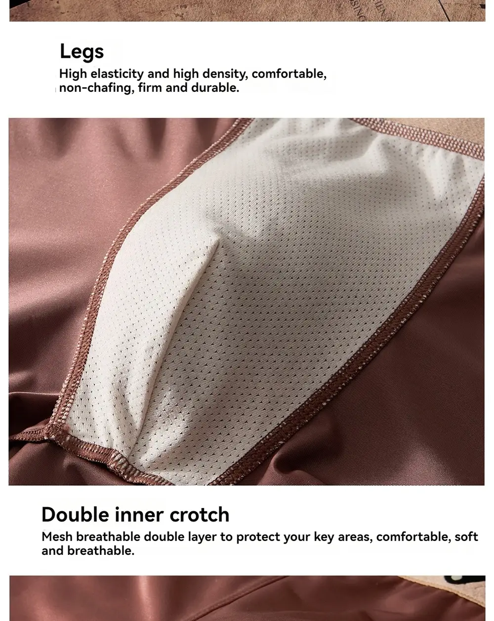 Calcinha Higroscópica Respirável Respirável de Dupla Camada de Seda Boxer de Luxo Cetim Seda Masculina Cuecas de Alta Elasticidade