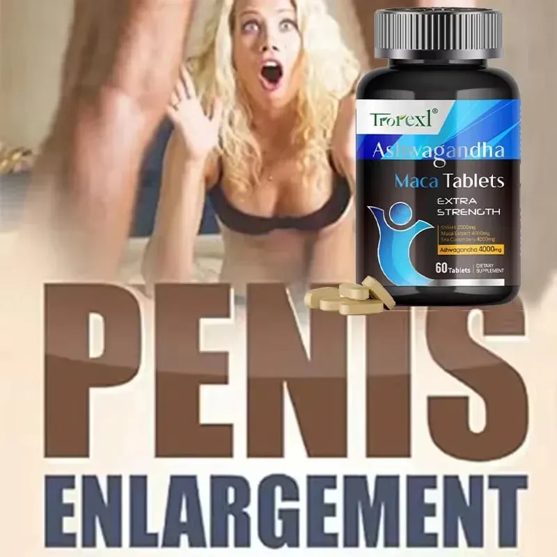 Ashwagandha Maca Tablets - Suplemento Masculino - Resistência para Homens