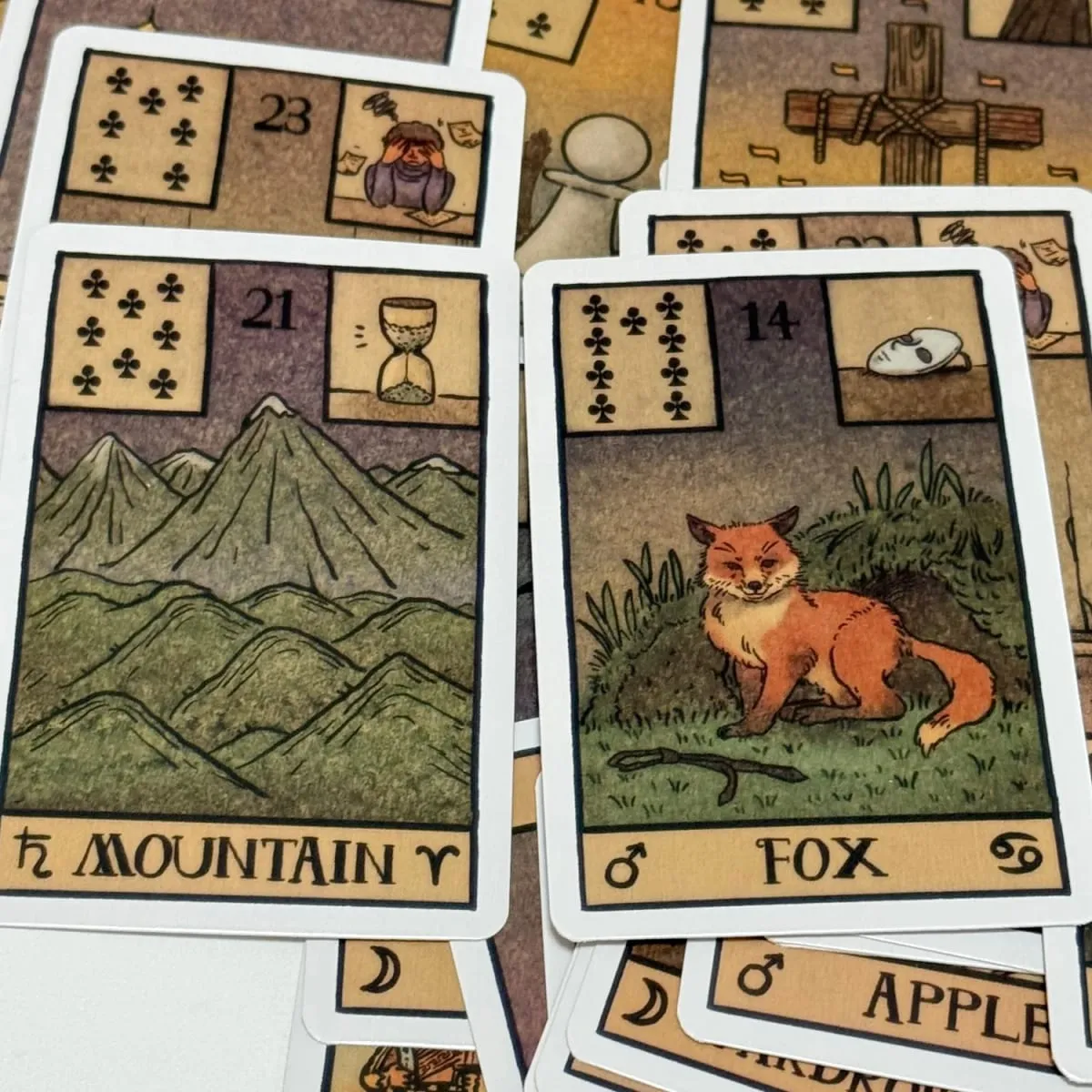 Cartões de oráculo Akashic Eye Lenormand 61 baralhos Cartões de oráculo ilustrados modernos