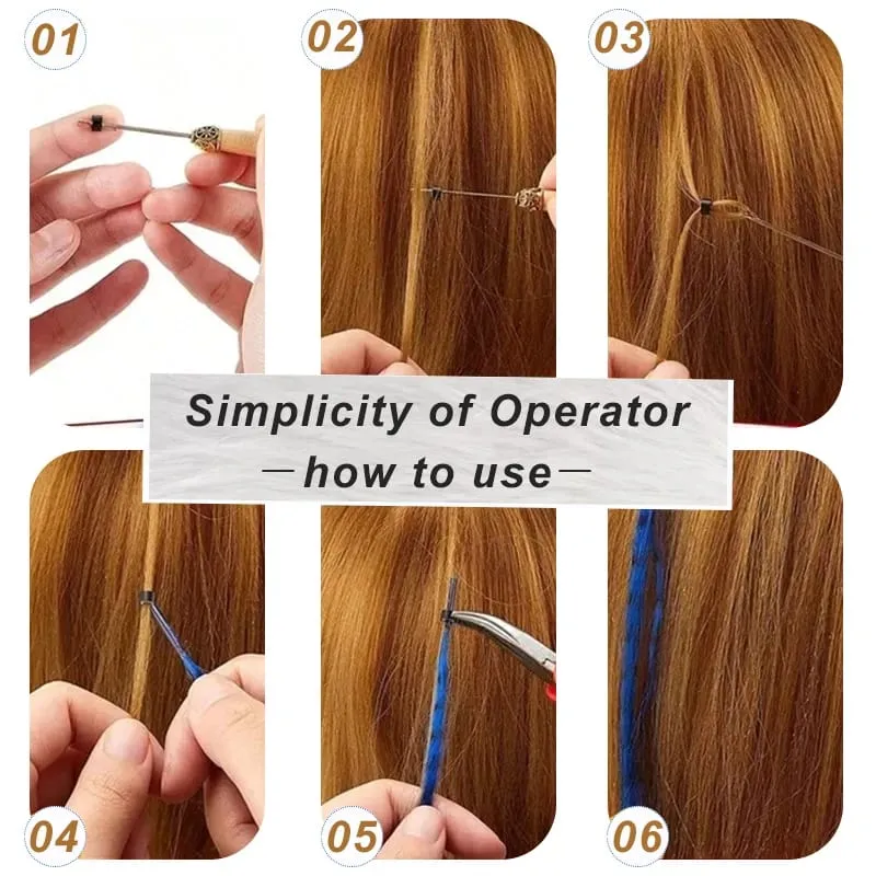10-Piece Rainbow Synthetic Feather Extensions Multicolor 16-Inch Hair Add-ons Suitable for Women