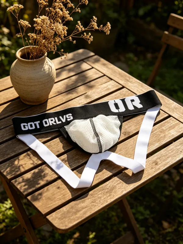 Mens G String Mesh Underwear Contrast Printed Letter Wide Elastic Waist 3D Contour U Pouch Fine Mesh Material Sophisticated