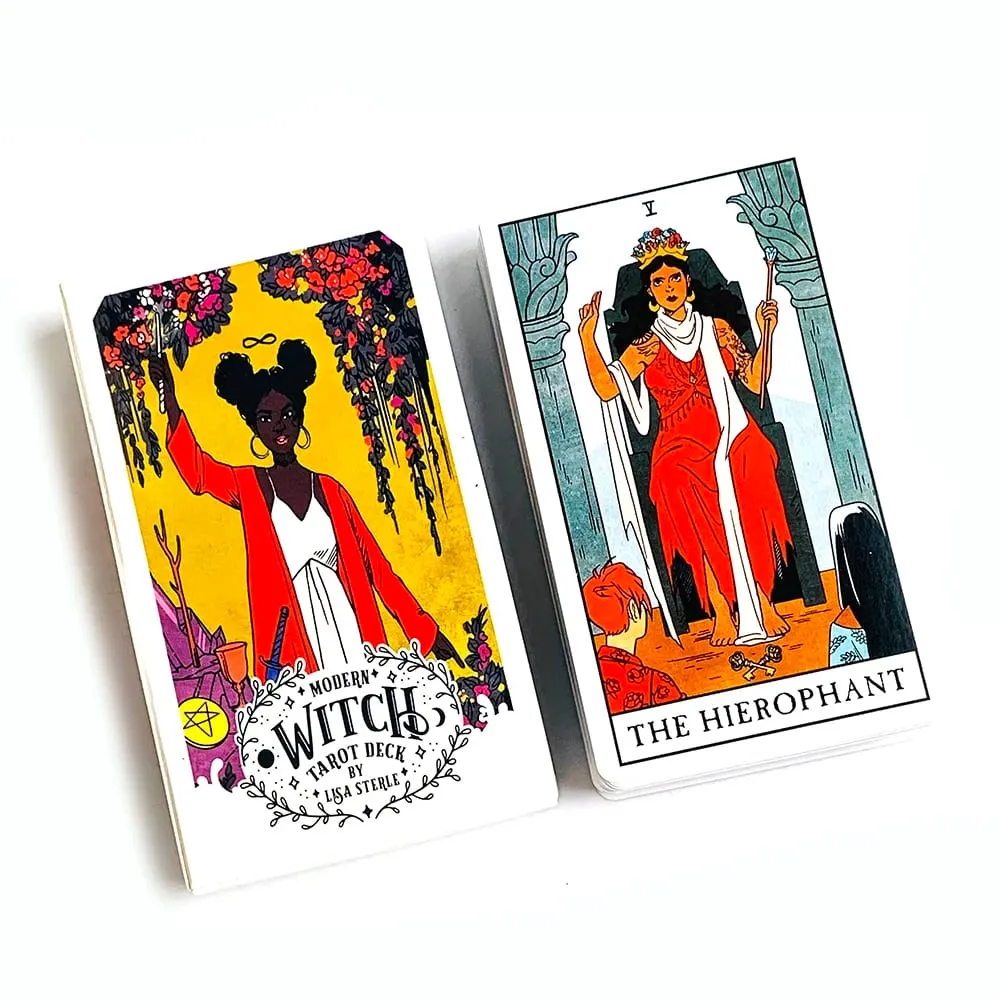 Cartas de tarô de bruxa modernas, um oráculo de 78 baralhos, adivinhação em inglês, jogos de jogo, perfeito para iniciantes, mulheres, meninas, uso pessoal