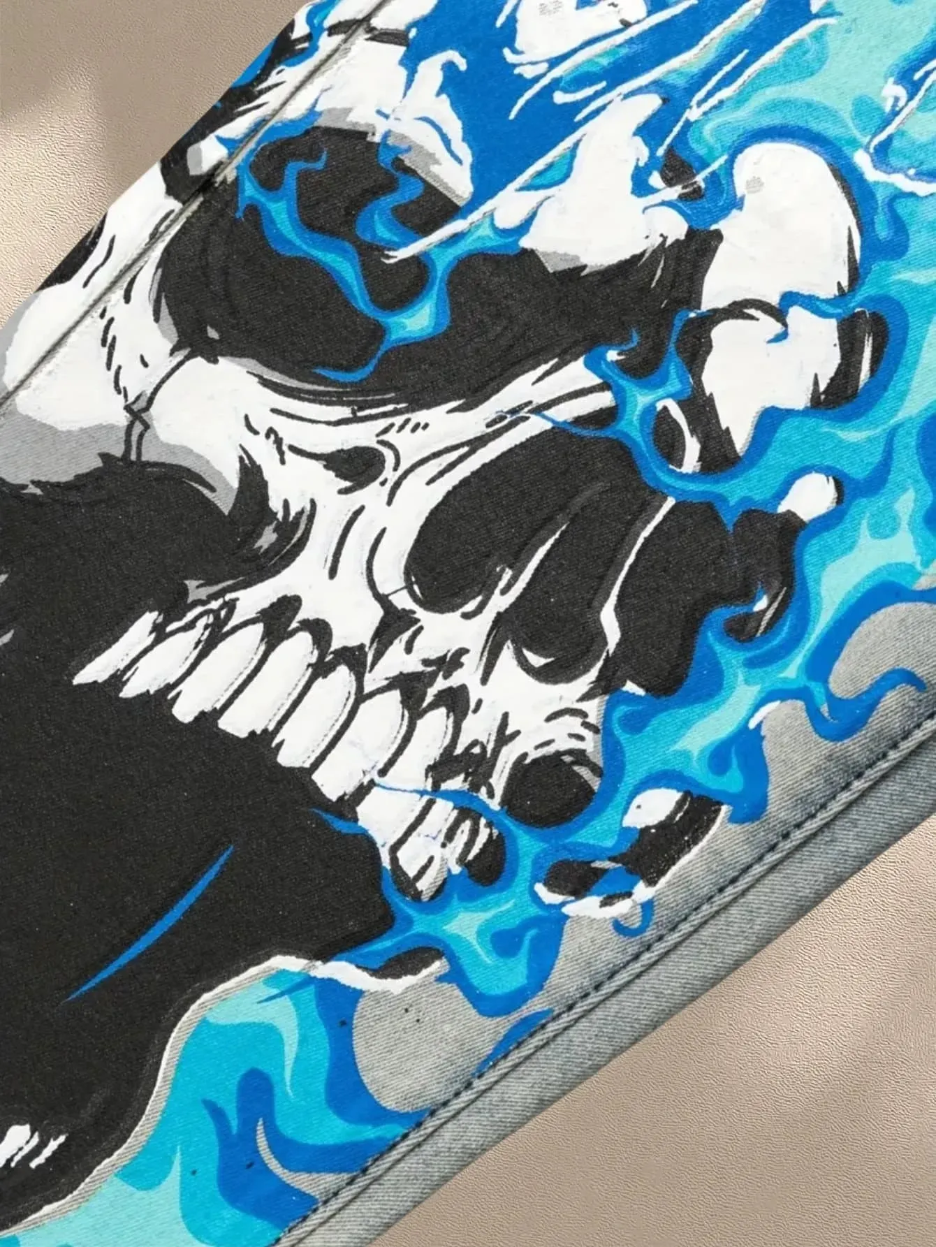 Y2K Men's Denim Jeans Trendy Print Expresses Personal Style Elastic and Breathable Fabric Best selling with Free Shipping