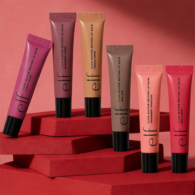 Promoção Especial Novo elf bubblegum-cereja manga-melancia hidratante duradouro brilho labial bálsamo labial e 8 cores creme blush cosméticos de marca