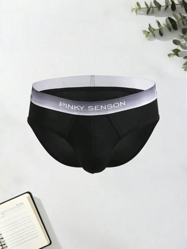 Roupa íntima masculina – Cuecas masculinas confortáveis ​​de linho de cor pura cintura sólida tamanho regular