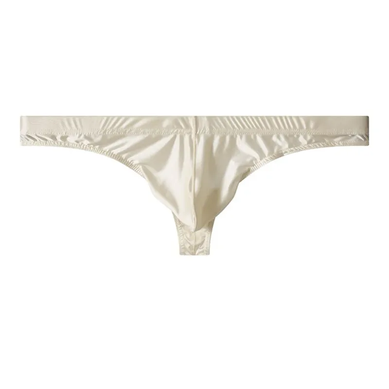 Roupa interior de seda gelo respirável g-string nova marca roupa interior masculina estilo clássico tangas leve roupa interior de seda gelo — image 4