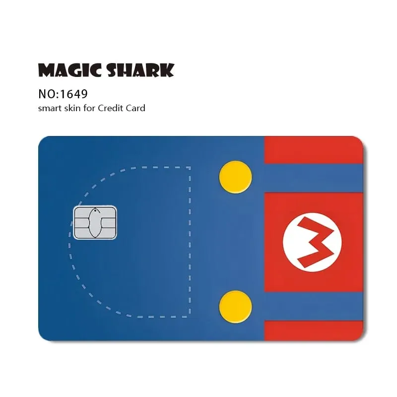 2026 New Magic Shark Anime Money Charge 404 Error ID Game Machine Film Skin Sticker for Debit Bank Credit Card
