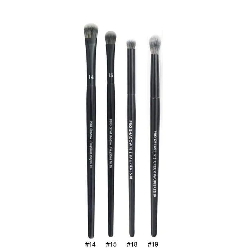 4 pçs/set Pro Preto Sombra de Olho Pincéis de Maquiagem Lip Brow Precisão Corretivo Mistura de Cabelo Sintético Mancha Destaque Make Up Brush