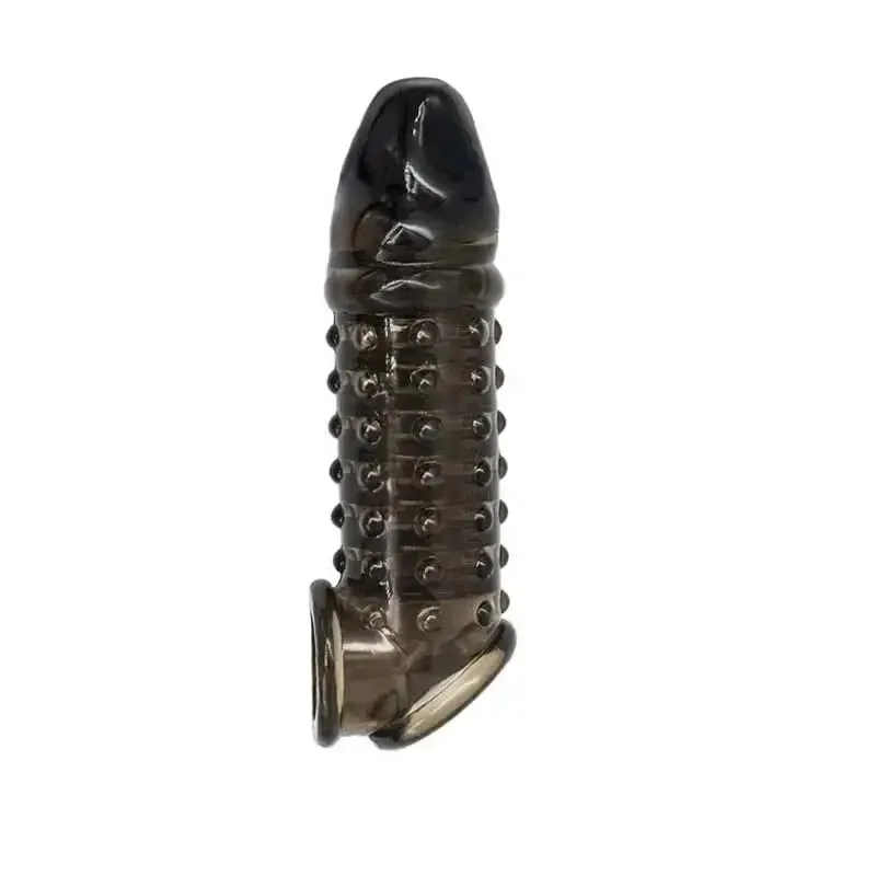 Extensor de pênis reutilizável, anéis penianos, atraso na ejaculação, camisinha para pau, capa de silicone, ampliação, brinquedos sexuais para homens