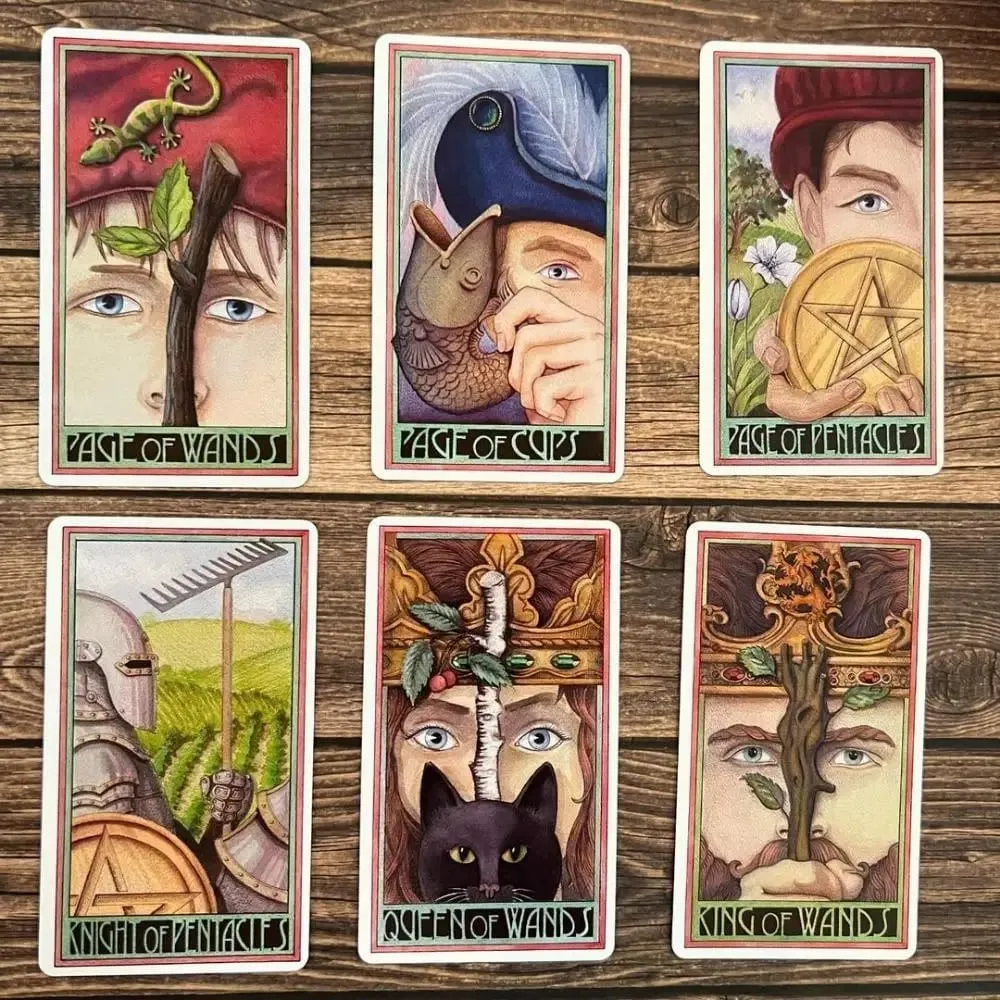Jeu de Tarot Erenberg 12*7cm dans une boîte rigide, Illustrations intimes en gros plan-cartes de Tarot Standard, papier cartonné à Double gaufrage