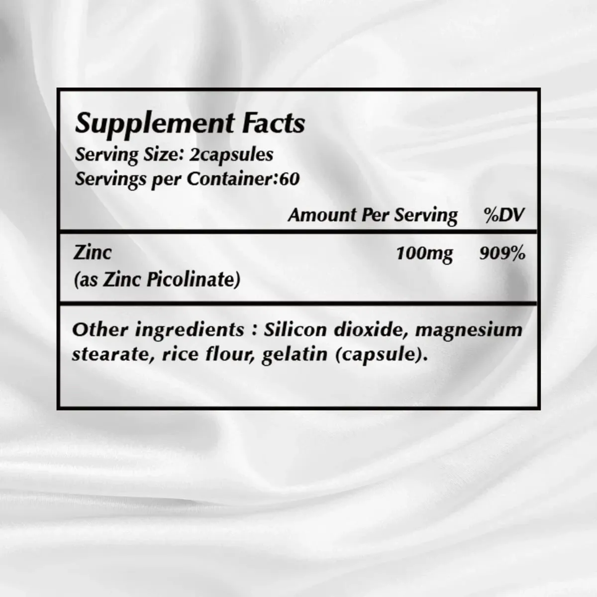 Cápsulas de Picolinato de Zinco - Aumentam o Sono e a Energia do Suporte Imunológico