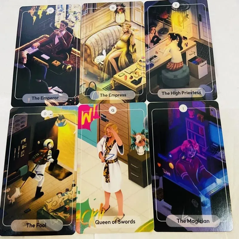 78 histórias cartas de tarô um 79 cartas baralho de tarô versão em inglês fortuna dizendo jogo de baralho de adivinhação para festa de família feminina