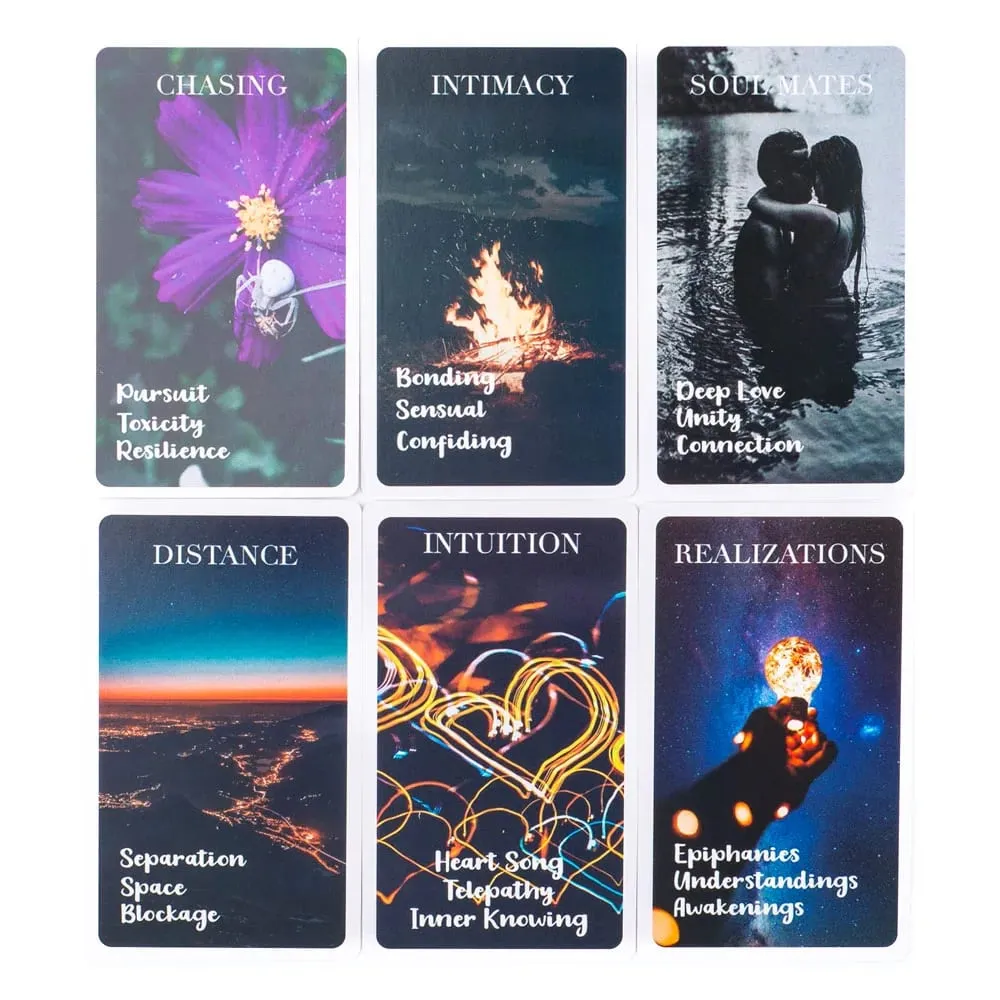 Baralho de corações escondidos segredos oracle 10.3*6cm, cartas de situações, baralho de chama gêmea brilhante, sentimentos, baralho de mensagens, 78 cartas — image 5