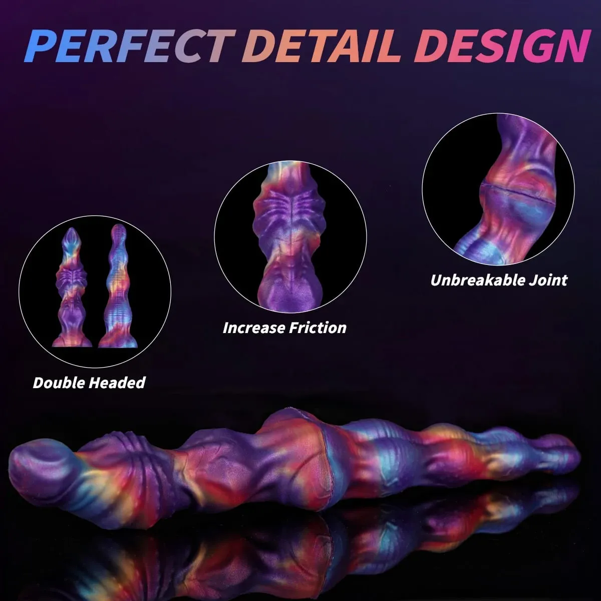 Silicone dupla cabeça butt plug vibrador realista anal grânulo especial-em forma monstro flexível pênis brinquedo sexo para mulher masturbador