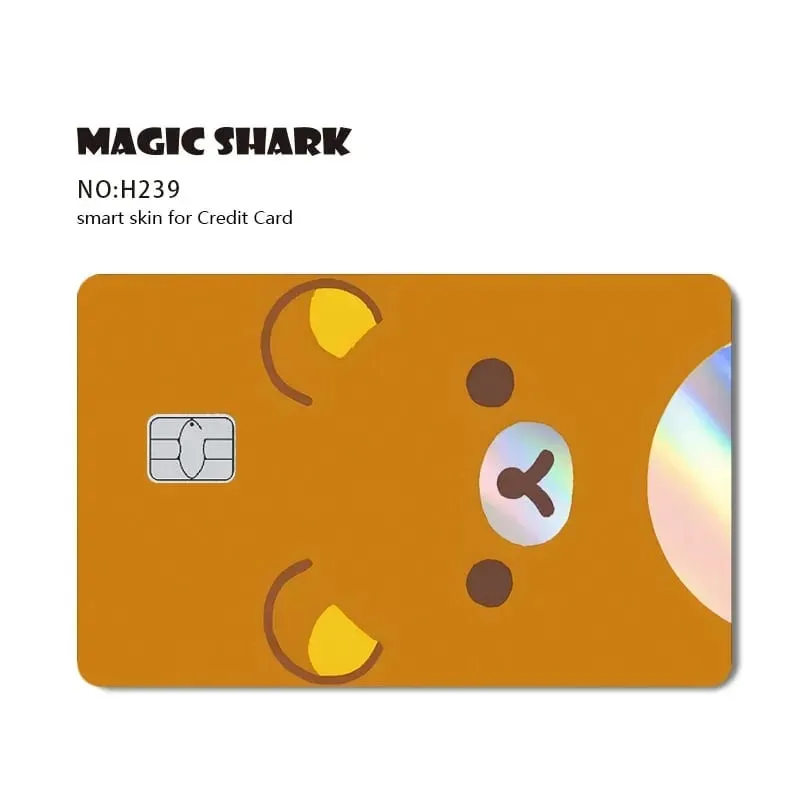 2026 New Cute Holographic Mouse Cat No Fade Laser Reflective Front Skin Cover Skin Sticker for Credit Card Debit Bank Card