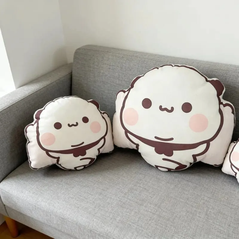 Novo bonito bubu panda almofadas de pelúcia kawaii anime yier travesseiro companheiro de dormir para amigos decoração de casa presente de casal — image 7