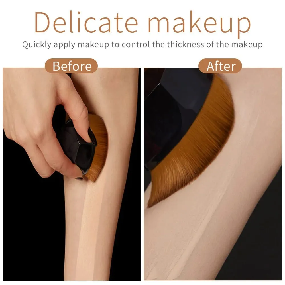 Pincel mágico de maquiagem para base, creme bb líquido sem rastros, escova de cabelo macia de fibra de alta densidade, ferramentas de beleza para meninas com caixa