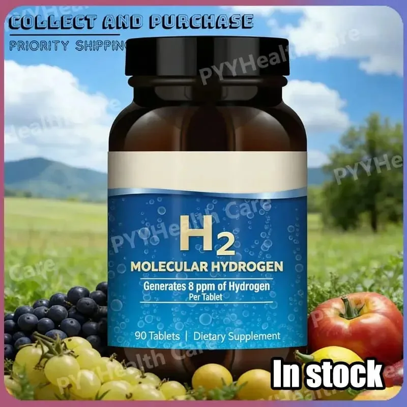 Hidrogênio molecular H2 - apoia o envelhecimento saudável, energia celular e saúde do cérebro - com magnésio elementar 90 comprimidos sem OGM