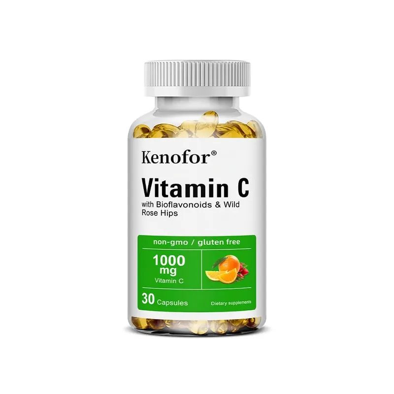 Vitamina C 1000 mg - com Rosa Mosqueta Cítrica Suporte Imunológico Produção de Colágeno Antioxidante para a Saúde da Pele 120 Cápsulas