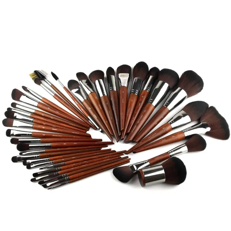 1pc mf pincéis de maquiagem de madeira natural macio pó fundação corretivo compõem escova blush sombra de cabelo sintético ferramentas de alta qualidade