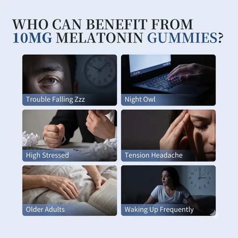 B BEWORTHS Blueberry Melatonin 10mg Gummies Sleeping Creative for Sleep Sleeping Pills Melatonin for Sleep Relaxing For Adult