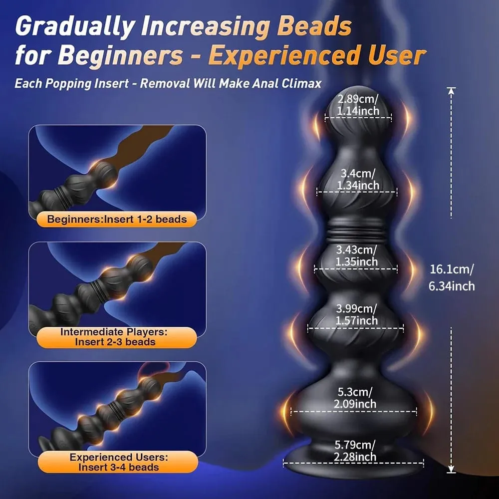Contas anais vibratórias com controle remoto, aplicativo para massageador de próstata gay, plugue anal, vibrador com ventosa, brinquedo sexual para homens