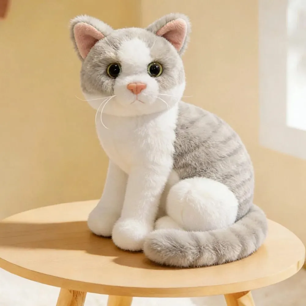 Plush Material Animal Body Pillow 10inch Soft Texture Poultry Throw Pillows Cute Design Cat Pattern Animal Cushion Doll Toys