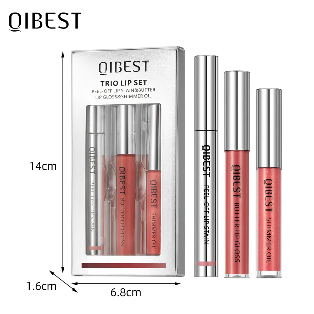 Multifunctional Makeup Sets Peel Off Lip Stain Tattoo Mirror Lipgloss Shimmer Lip Oil Lasting Cosmetics Lip Glaze Tint