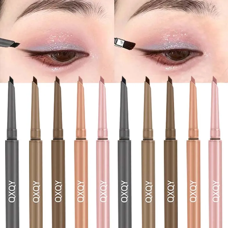 Delineador em gel de cabeça dupla, fácil de colorir, suave e à prova d'água, à prova de suor, marrom escuro, contorno de olhos, cosméticos, 1 peça — image 4