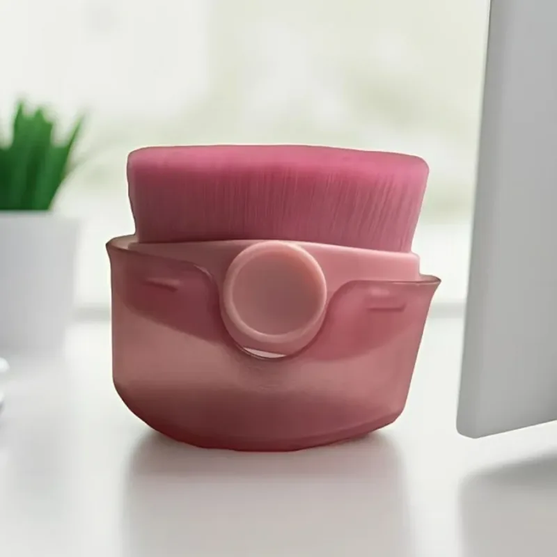 Pincel facial multiuso com estojo, base, blush, pó, creme líquido, ferramenta de maquiagem amigável para viagens — image 8