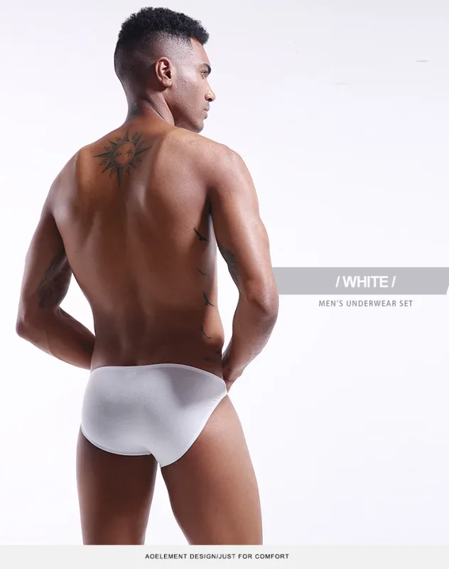 5pcs Men's briefs U convex mode thin stretch sexy low waist tight narrow hem underpants