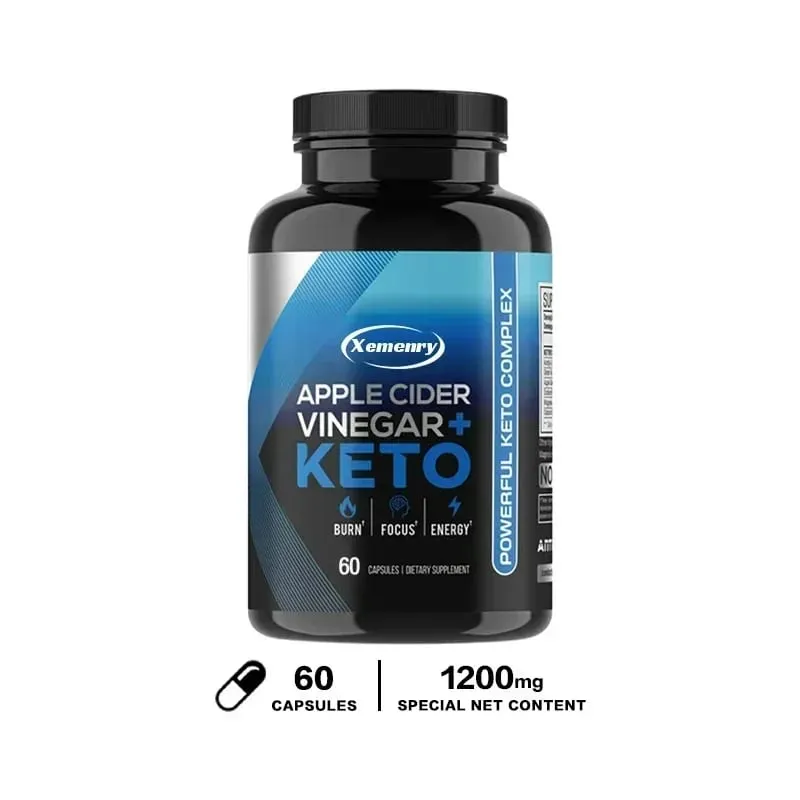 Keto Apple Cider Vinegar Capsule - Supports Appetite Metabolic Function Improves Digestion Enhances Satiety and Gluten-free