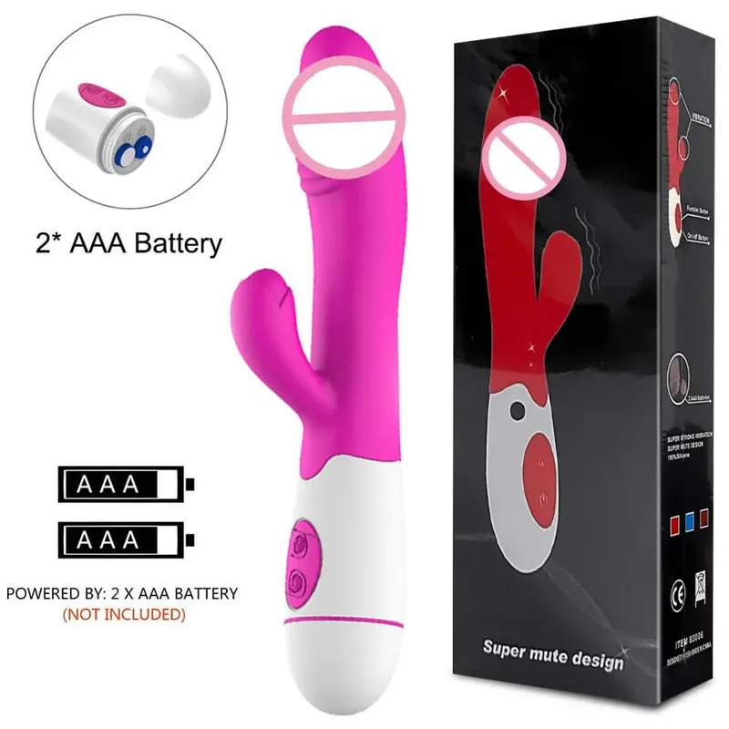 Vibrador coelho para mulheres, 30 velocidades, recarregável, ponto g, estimulador de clitóris, vagina, masturbador feminino, brinquedos sexuais para aldult