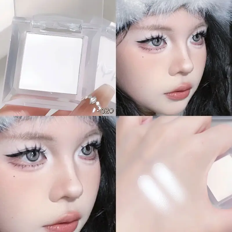 1Pcs Monochrome Matte Highlight Smoked Eye Shadow Plate Powder Is Delicate and Durable Naturally Brightening Dopamine Eye Shado — image 1