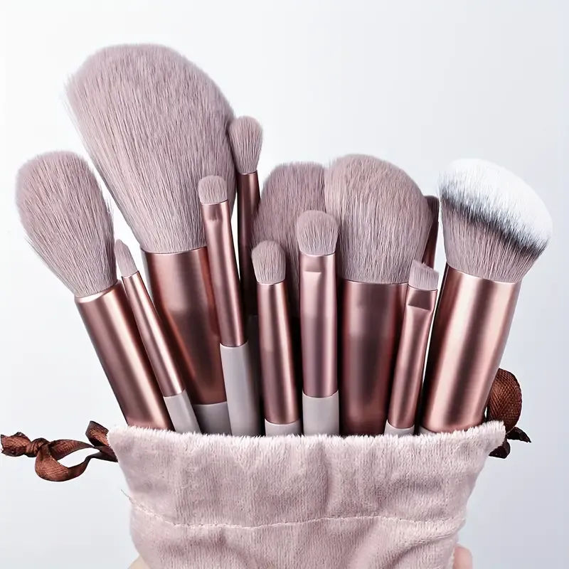 Conjunto de pincéis de maquiagem, 13 peças, profissional, base macia, pó, corretivo, sombra, delineador, blush, maquiagem cosmética, ferramenta de beleza — image 1