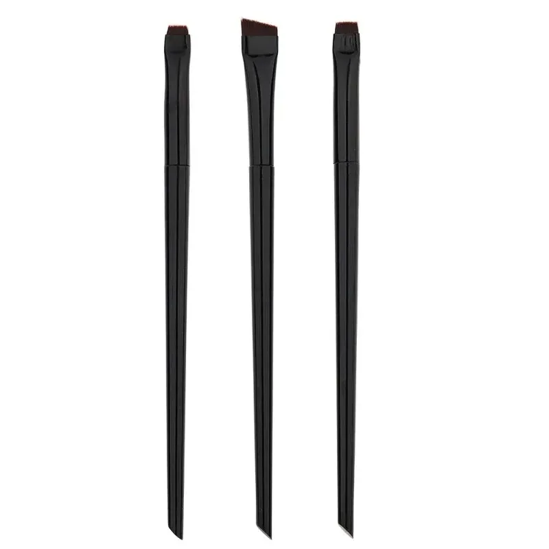 3Pcs/set Blade Eyeliner Brushes Eyebrow Brush Portable Flat Fine Eye Liner Brow Contour Makeup Brush Make Up Tool — image 2