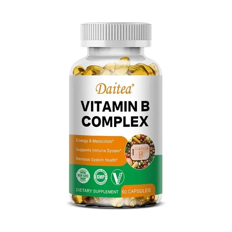 Vitamin B Complex - Stress Immunity Heart Health Nervous System Energy Metabolism Support - Non-GMO Vegan Gluten-Free