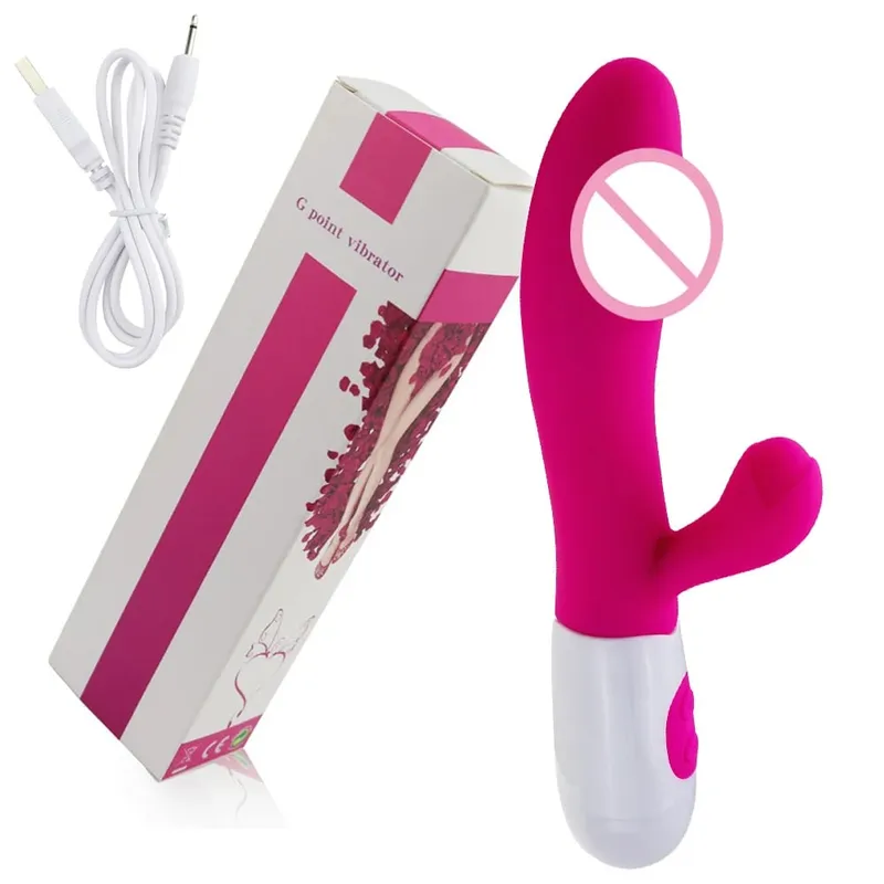 Coelho realista vibrador duplo vibrador g-ponto estimulação do clitóris massageador poderoso vibratório vagina masturbador brinquedo sexual feminino