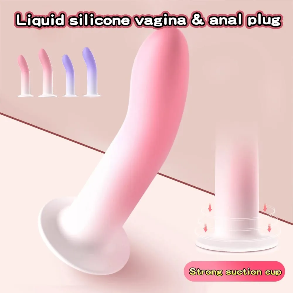 Vibrador de silicone líquido flexível para iniciante, ponto g, ferramenta de massagem pessoal, ventosa, plug anal, massageador prosate, brinquedo sexual feminino