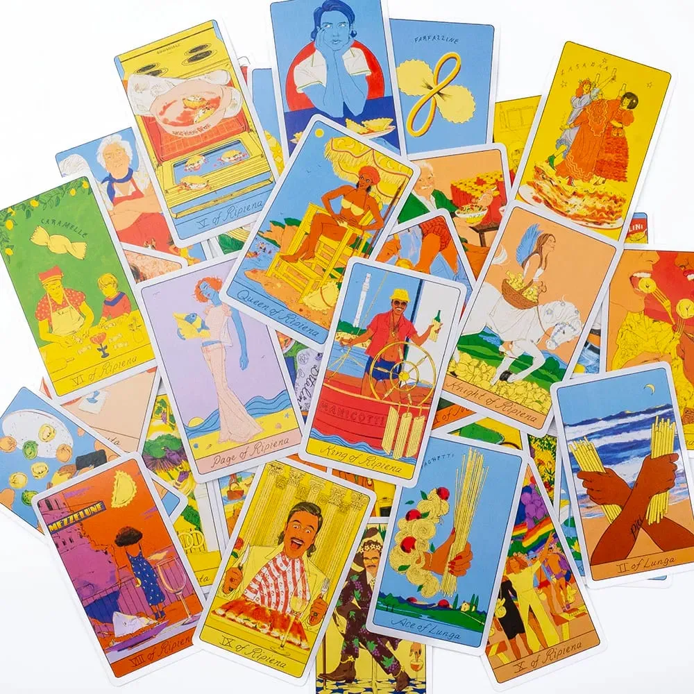 78Cards The Pasta Tarot Cards English Visions Divination Edition Deck Board Playing Games