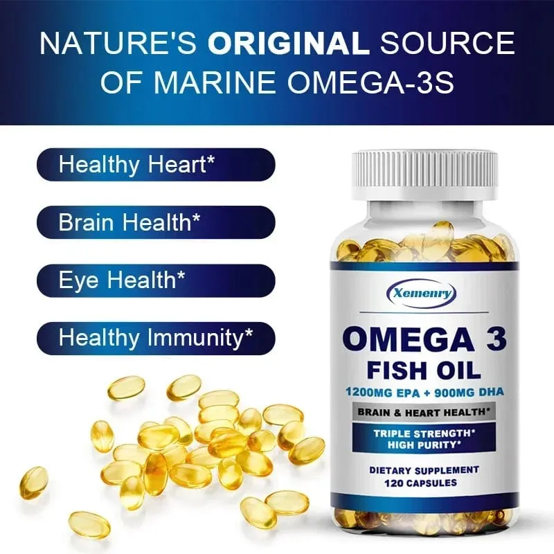Omega 3 魚油 - 支持大腦神經系統，有益於心血管和皮膚健康 抗氧化劑