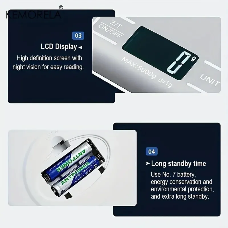 家用廚房高精度電子糕點烘焙秤小型食品烘焙秤10kg/1g精準稱重