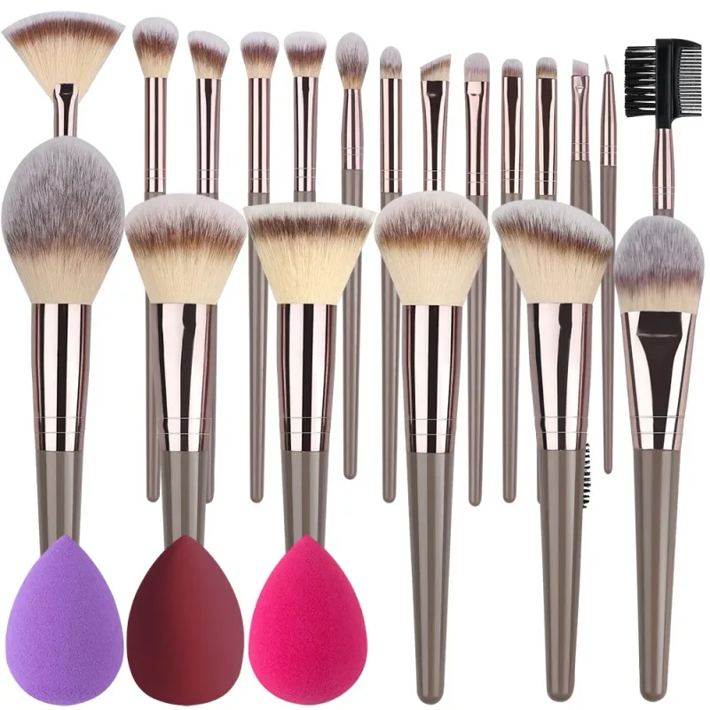 20 件化妝刷組專業超柔軟細節腮紅高光粉底遮瑕眼影刷女用美容工具