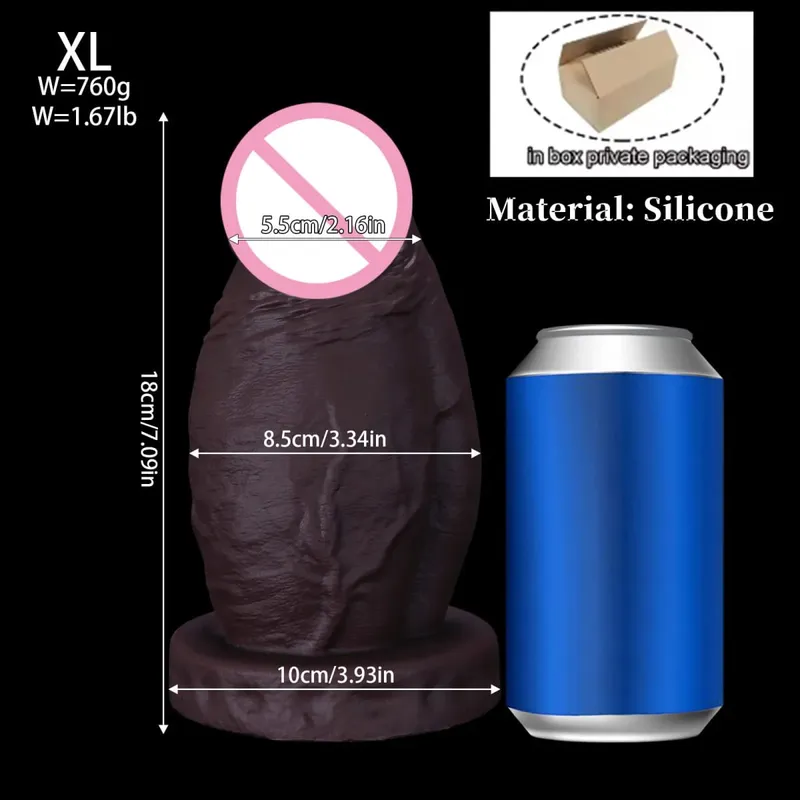 New Realistic Big Huge Thick Anal Dildo Butt Plug Giant Large Soft Silicone Anal Plug Expander Training Adult Sex Toys for Women